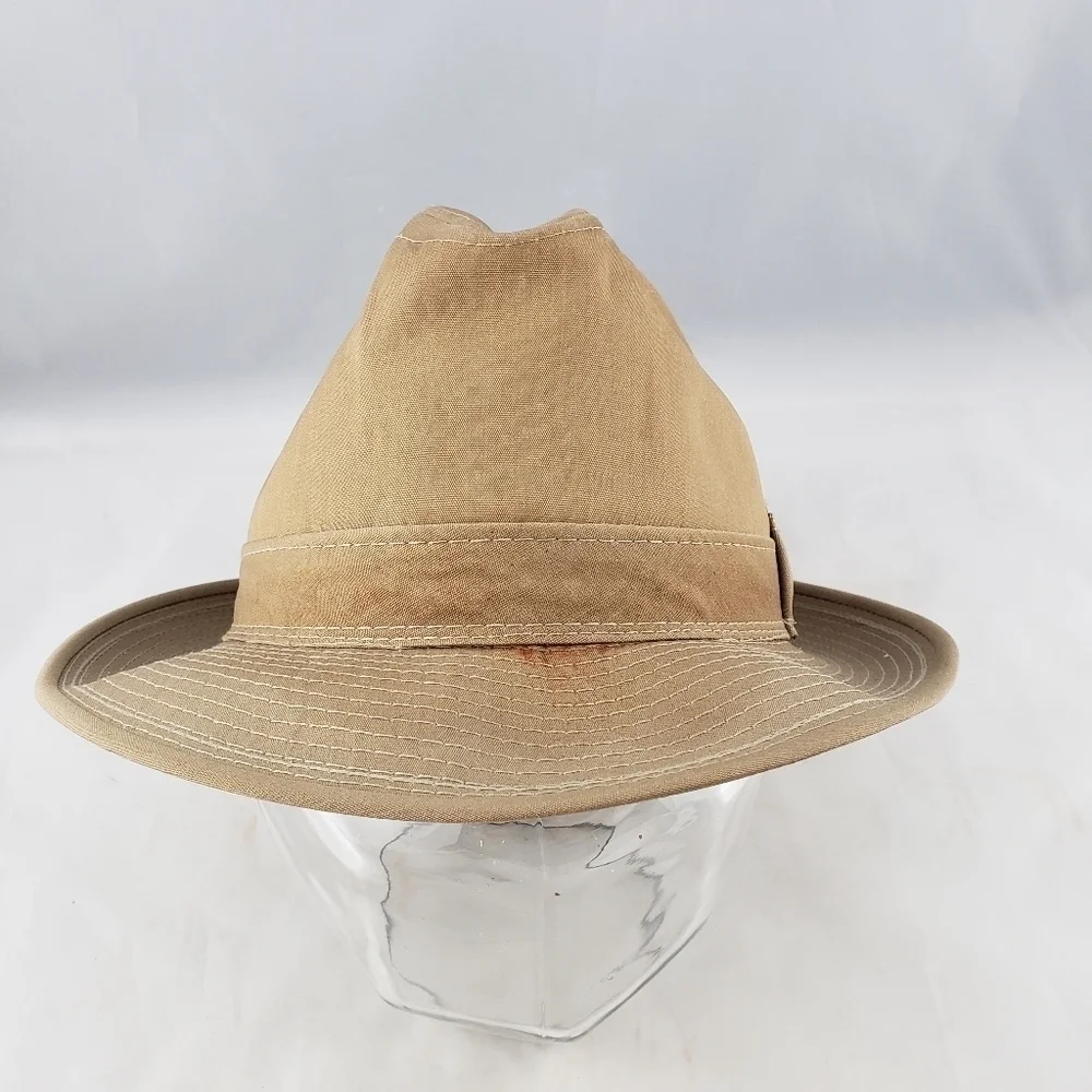 VINTAGE Adam Canvas Rain Fedora GUC
